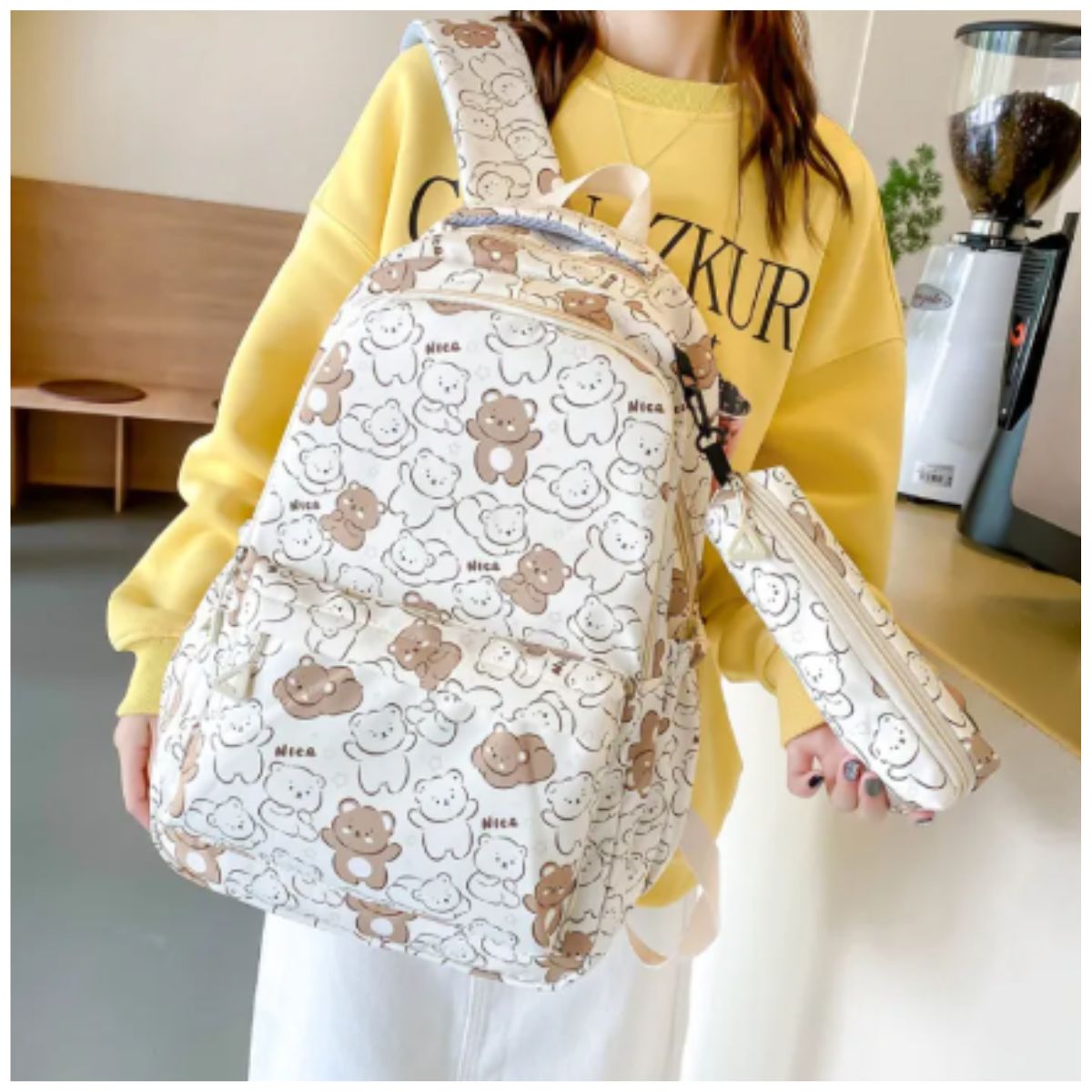 Mochila Estilo Lluvia Ositos Bicolor